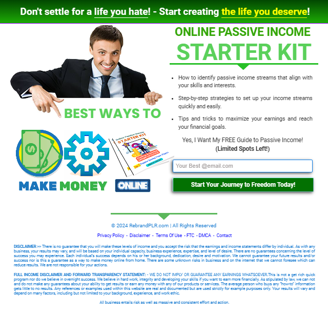 Make Money Online with Passive Income Starter Kit